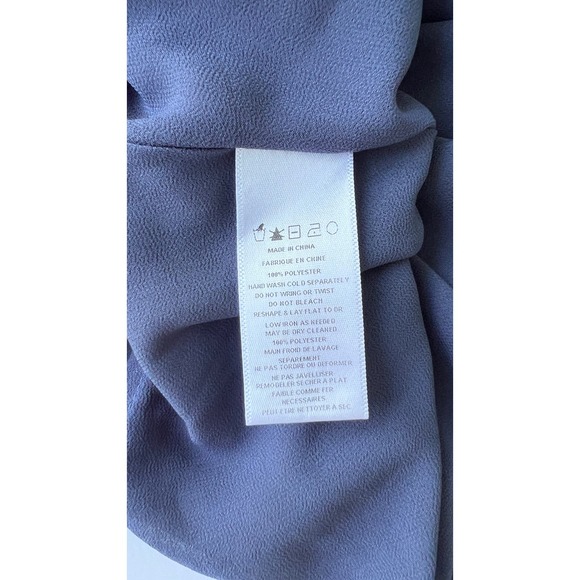 Cistar New York Blouse Ruffles Smocked Waist Balloon Sleeves Pleated Blueberry S - Picture 16 of 17